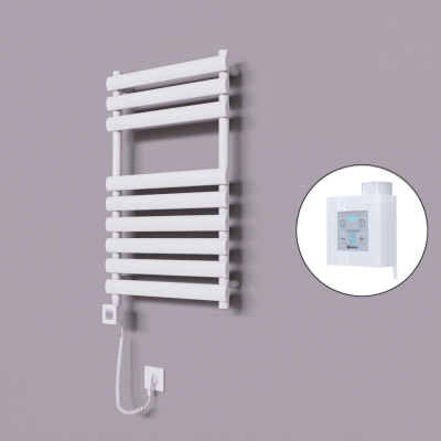 Radiva - Volga Dekoratif Elektrikli Havlupan 500x800 Beyaz (KTX4 Termostat) 300W Spiral Kablolu