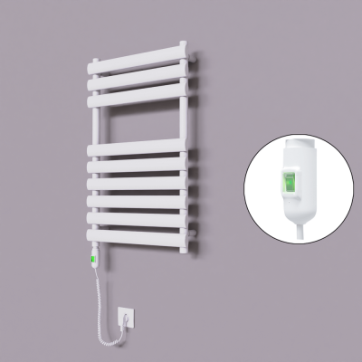 Radiva - Volga Dekoratif Elektrikli Havlupan 500x800 Beyaz (On/Off Düğmeli) 300W (1)