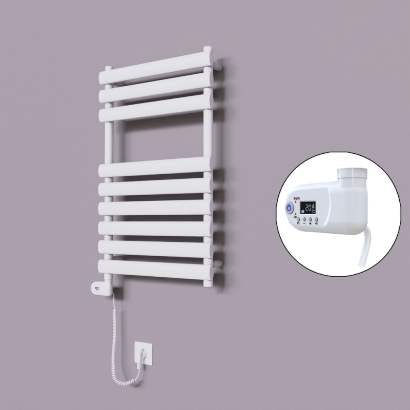 Volga Dekoratif Elektrikli Havlupan 500x800 Beyaz (Thesis Termostat) 300W - 1VOL05000800B1TE2030