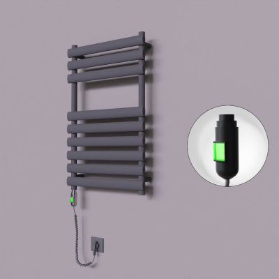 Radiva - Volga Dekoratif Elektrikli Havlupan 500x800 Koyu Antrasit (On/Off Düğmeli) 300W (1)