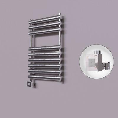 Radiva - Volga Dekoratif Elektrikli Havlupan 500x800 Krom (KTX1 Termostat) 200W (1)