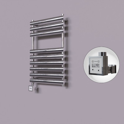 Radiva - Volga Dekoratif Elektrikli Havlupan 500x800 Krom (KTX3 Termostat) 200W