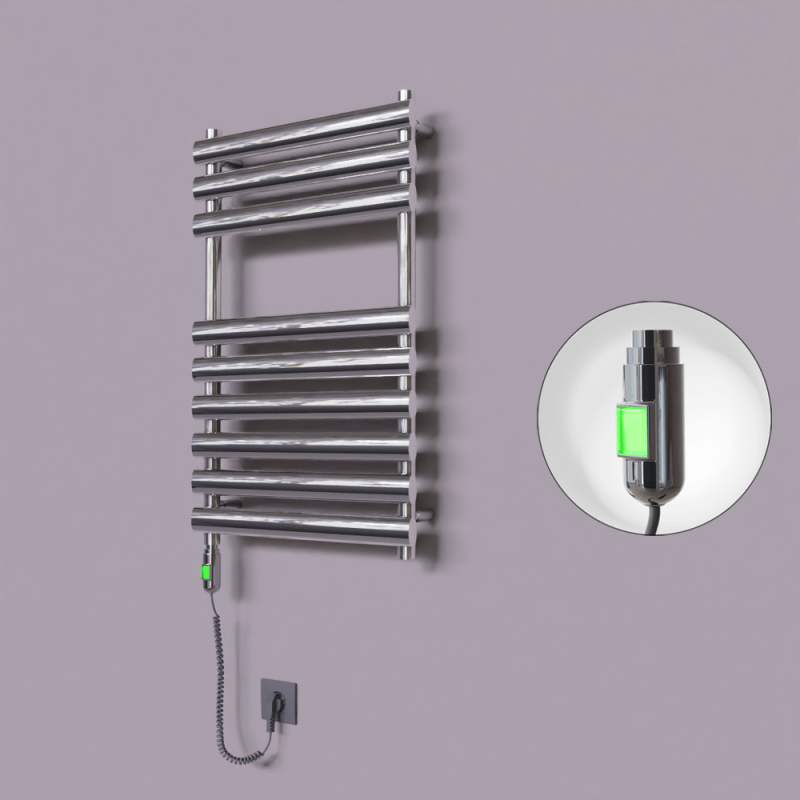 Volga Dekoratif Elektrikli Havlupan 500x800 Krom (On/Off Düğmeli) 200W - 1VOL05000800K1PE1020