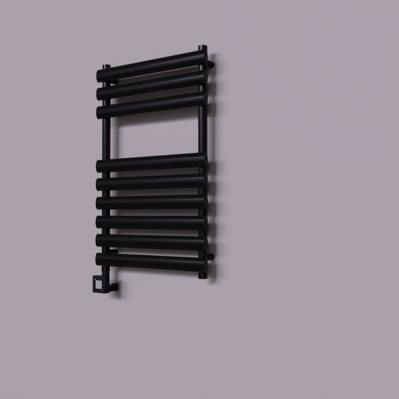 Volga Dekoratif Elektrikli Havlupan 500x800 Siyah (KTX1 Termostat) 300W - 1VOL05000800B3TEB030