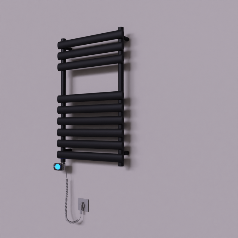 Volga Dekoratif Elektrikli Havlupan 500x800 Siyah (Musa Termostat) 300W - 1VOL05000800B3TE3030