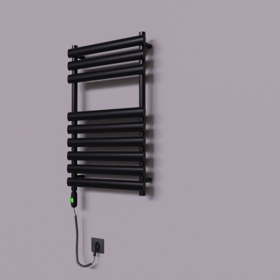 Radiva - Volga Dekoratif Elektrikli Havlupan 500x800 Siyah (On/Off Düğmeli) 300W