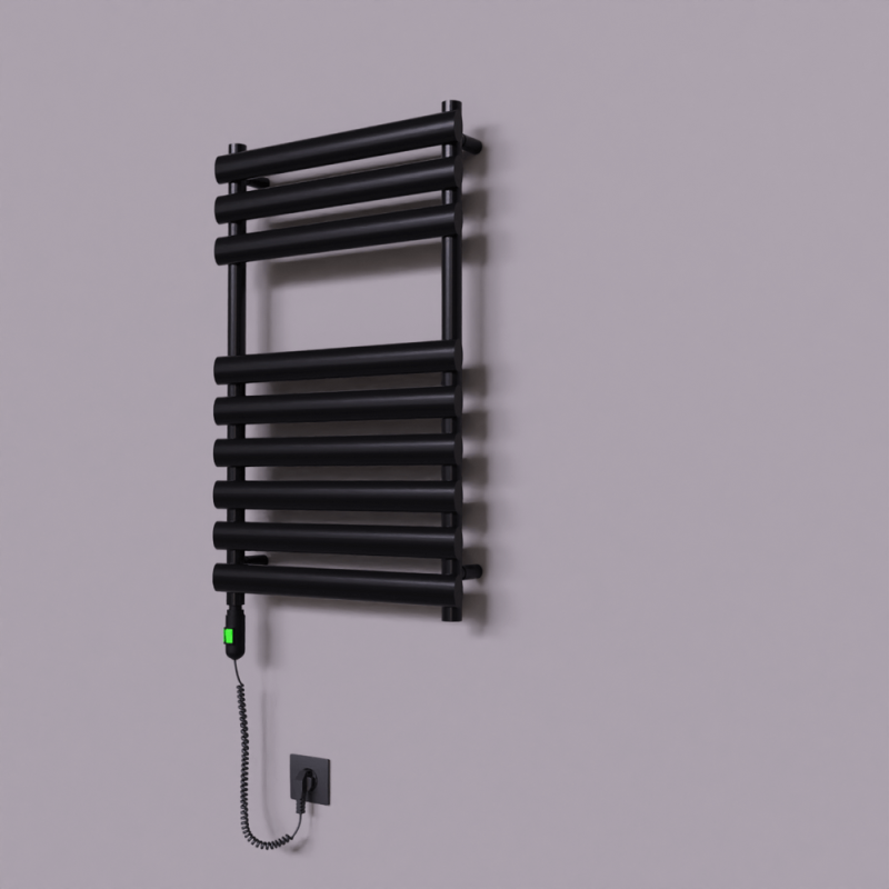 Volga Dekoratif Elektrikli Havlupan 500x800 Siyah (On/Off Düğmeli) 300W - 1VOL05000800B3TE1030