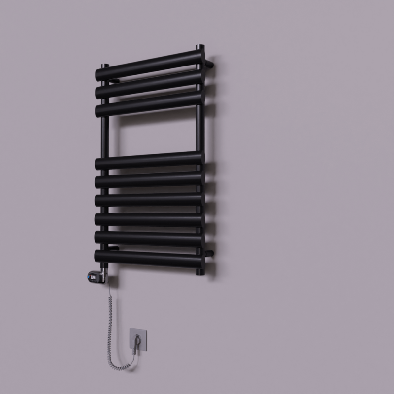 Volga Dekoratif Elektrikli Havlupan 500x800 Siyah (Thesis Termostat) 300W - 1VOL05000800B3TE2030