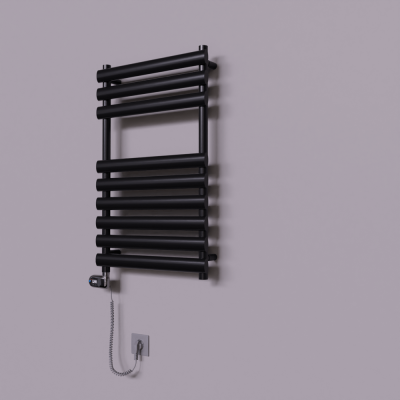 Radiva - Volga Dekoratif Elektrikli Havlupan 500x800 Siyah (Thesis Termostat) 300W