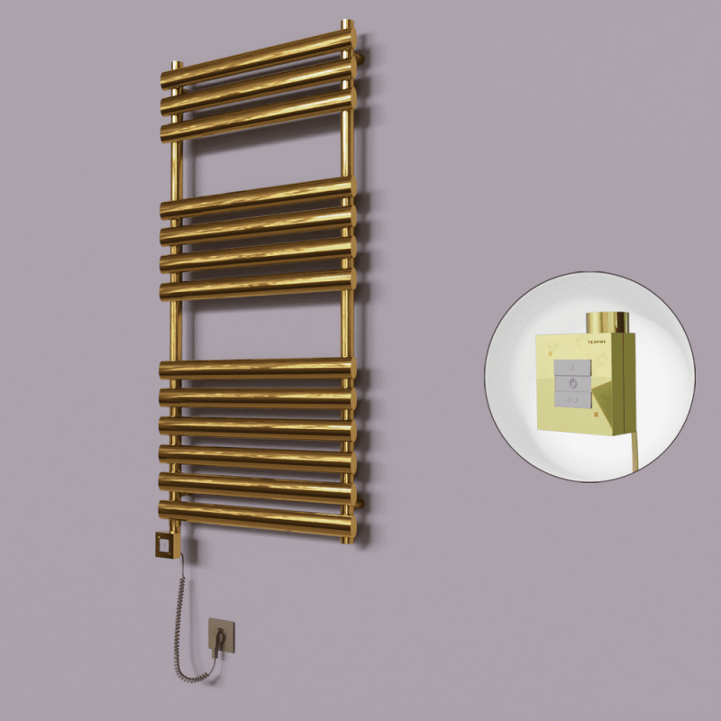 Volga Dekoratif Elektrikli Havlupan 600x1200 Altın (KTX1 Termostat) 300W Spiral Kablolu - 1VOL06001200K2PEB030-K