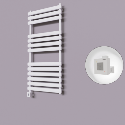 Radiva - Volga Dekoratif Elektrikli Havlupan 600x1200 Beyaz (KTX1 Termostat) 600W (1)