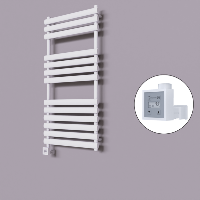 Radiva - Volga Dekoratif Elektrikli Havlupan 600x1200 Beyaz (KTX3 Termostat) 600W (1)