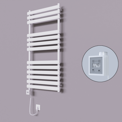 Radiva - Volga Dekoratif Elektrikli Havlupan 600x1200 Beyaz (KTX3 Termostat) 600W Spiral Kablolu