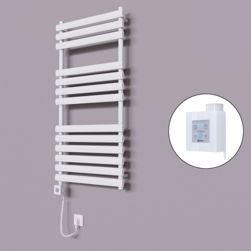 Volga Dekoratif Elektrikli Havlupan 600x1200 Beyaz (KTX4 Termostat) 600W Spiral Kablolu - 1VOL06001200B1TEC060-K