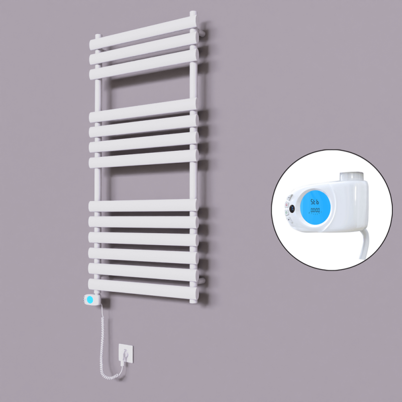 Volga Dekoratif Elektrikli Havlupan 600x1200 Beyaz (Musa Termostat) 600W - 1VOL06001200B1TE3060