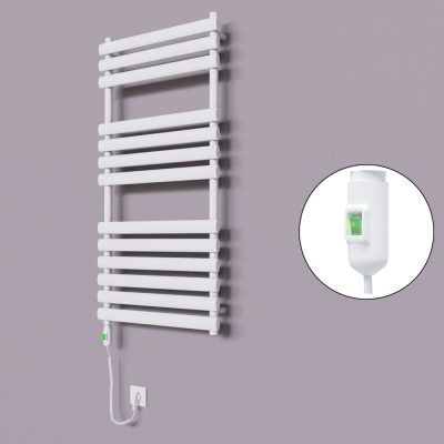 Radiva - Volga Dekoratif Elektrikli Havlupan 600x1200 Beyaz (On/Off Düğmeli) 600W (1)