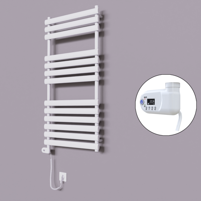 Volga Dekoratif Elektrikli Havlupan 600x1200 Beyaz (Thesis Termostat) 600W - 1VOL06001200B1TE2060