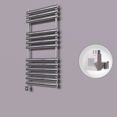 Radiva - Volga Dekoratif Elektrikli Havlupan 600x1200 Krom (KTX1 Termostat) 300W (1)