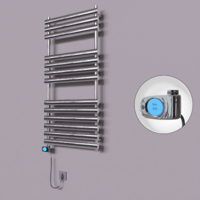 Radiva - Volga Dekoratif Elektrikli Havlupan 600x1200 Krom (Musa Termostat) 300W (1)
