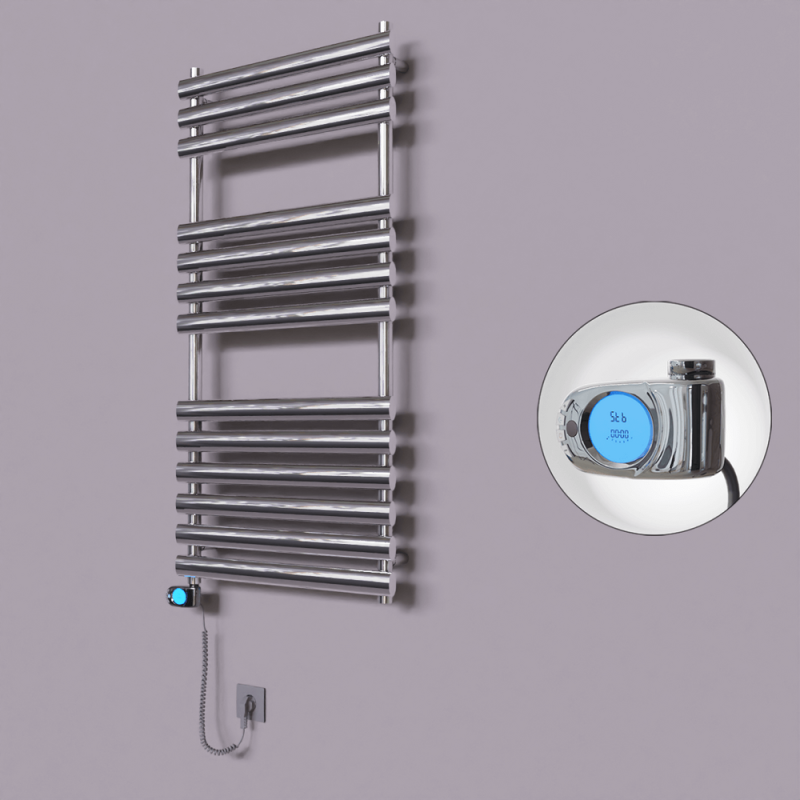 Volga Dekoratif Elektrikli Havlupan 600x1200 Krom (Musa Termostat) 300W - 1VOL06001200K1PE3030