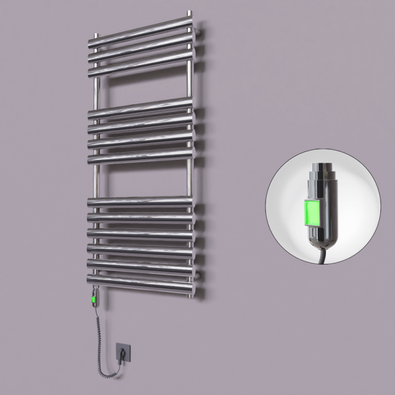 Volga Dekoratif Elektrikli Havlupan 600x1200 Krom (On/Off Düğmeli) 300W - 1VOL06001200K1PE1030