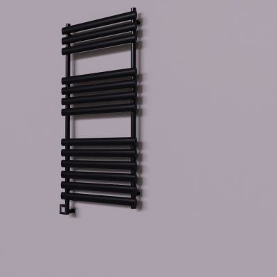 Radiva - Volga Dekoratif Elektrikli Havlupan 600x1200 Siyah (KTX1 Termostat) 600W (1)