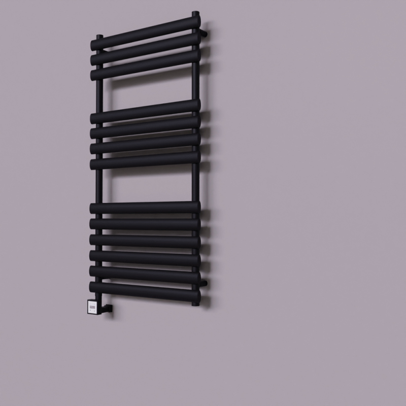 Volga Dekoratif Elektrikli Havlupan 600x1200 Siyah (KTX3 Termostat) 600W - 1VOL06001200B3TE7060