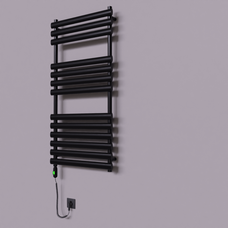 Volga Dekoratif Elektrikli Havlupan 600x1200 Siyah (On/Off Düğmeli) 600W - 1VOL06001200B3TE1060