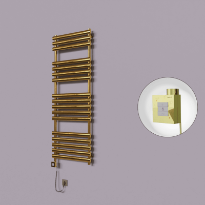 Radiva - Volga Dekoratif Elektrikli Havlupan 600x1600 Altın (KTX1 Termostat) 600W Spiral Kablolu (1)