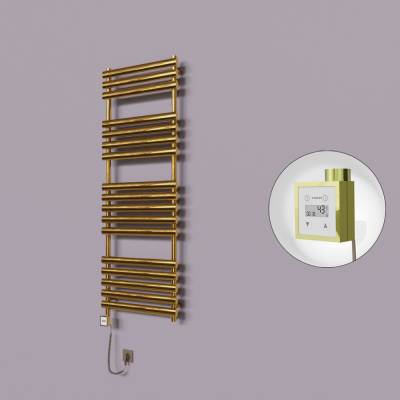 Radiva - Volga Dekoratif Elektrikli Havlupan 600x1600 Altın (KTX3 Termostat) 600W Spiral Kablolu (1)