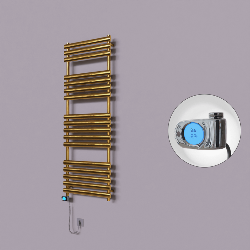 Volga Dekoratif Elektrikli Havlupan 600x1600 Altın (Musa Termostat) 600W - 1VOL06001600K2PE3060