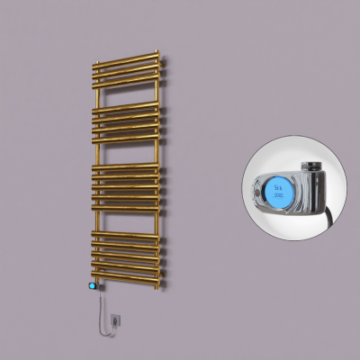 Radiva - Volga Dekoratif Elektrikli Havlupan 600x1600 Altın (Musa Termostat) 600W