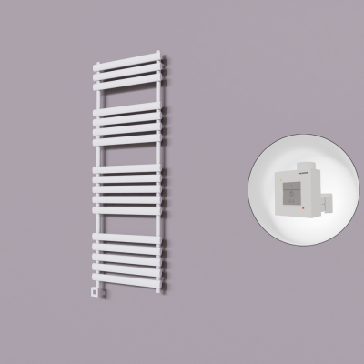 Radiva - Volga Dekoratif Elektrikli Havlupan 600x1600 Beyaz (KTX1 Termostat) 1000W (1)