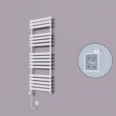 Radiva - Volga Dekoratif Elektrikli Havlupan 600x1600 Beyaz (KTX3 Termostat) 1000W Spiral Kablolu