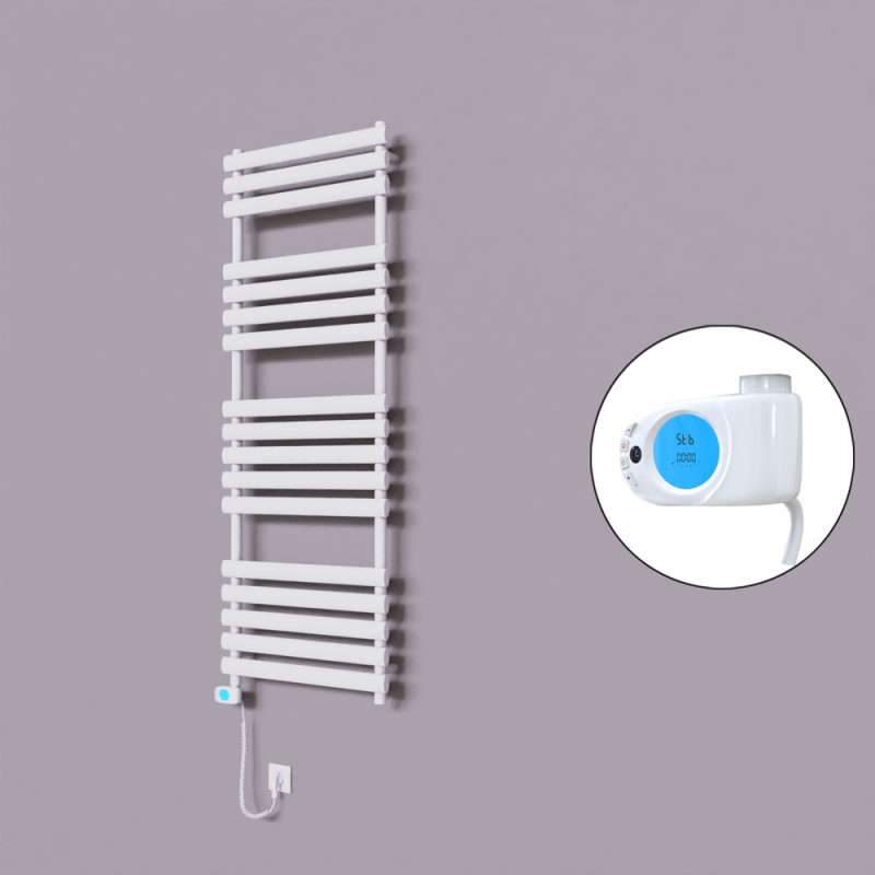 Volga Dekoratif Elektrikli Havlupan 600x1600 Beyaz (Musa Termostat) 900W - 1VOL06001600B1TE3090