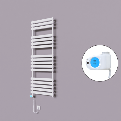 Radiva - Volga Dekoratif Elektrikli Havlupan 600x1600 Beyaz (Musa Termostat) 900W