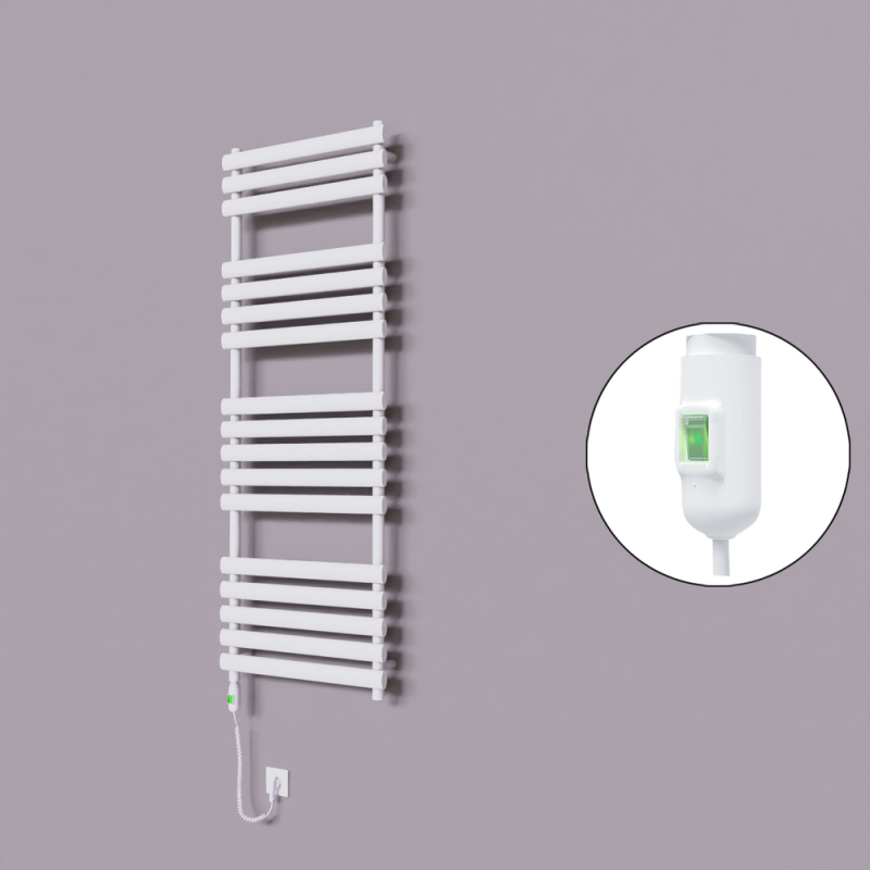 Volga Dekoratif Elektrikli Havlupan 600x1600 Beyaz (On/Off Düğmeli) 900W - 1VOL06001600B1TE1090