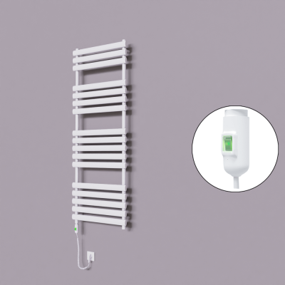 Radiva - Volga Dekoratif Elektrikli Havlupan 600x1600 Beyaz (On/Off Düğmeli) 900W