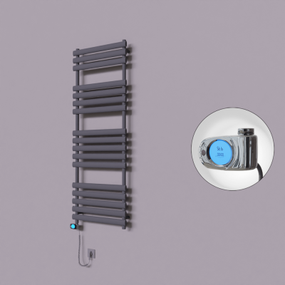 Radiva - Volga Dekoratif Elektrikli Havlupan 600x1600 Koyu Antrasit (Musa Termostat) 900W (1)