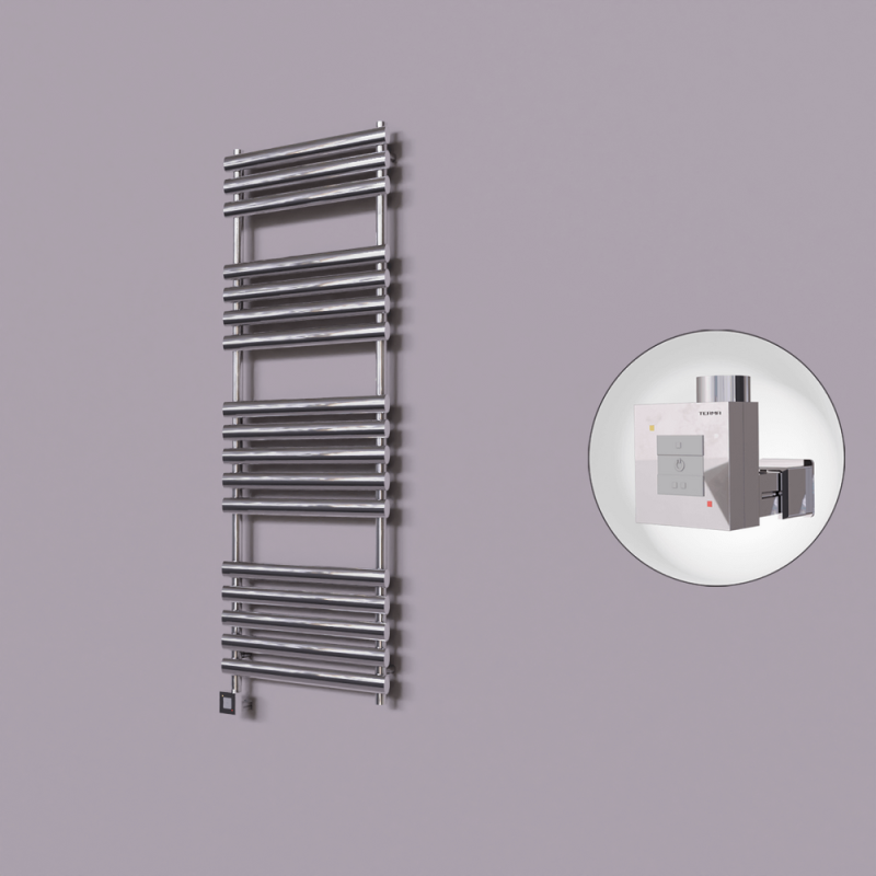 Volga Dekoratif Elektrikli Havlupan 600x1600 Krom (KTX1 Termostat) 600W - 1VOL06001600K1PEB060