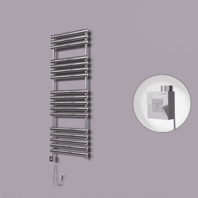 Radiva - Volga Dekoratif Elektrikli Havlupan 600x1600 Krom (KTX1 Termostat) 600W Spiral Kablolu