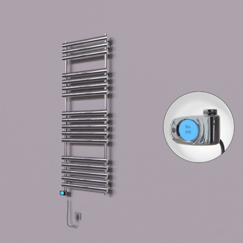 Volga Dekoratif Elektrikli Havlupan 600x1600 Krom (Musa Termostat) 600W - 1VOL06001600K1PE3060