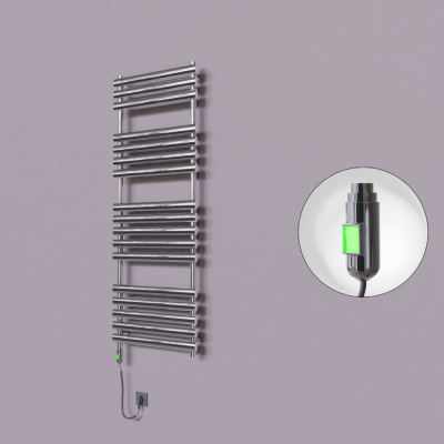 Radiva - Volga Dekoratif Elektrikli Havlupan 600x1600 Krom (On/Off Düğmeli) 600W