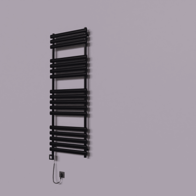 Radiva - Volga Dekoratif Elektrikli Havlupan 600x1600 Siyah (KTX1 Termostat) 1000W Spiral Kablolu (1)
