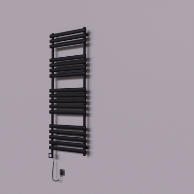 Radiva - Volga Dekoratif Elektrikli Havlupan 600x1600 Siyah (KTX4 Termostat) 1000W Spiral Kablolu (1)