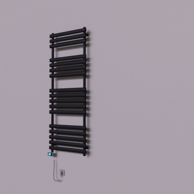 Radiva - Volga Dekoratif Elektrikli Havlupan 600x1600 Siyah (Musa Termostat) 900W (1)