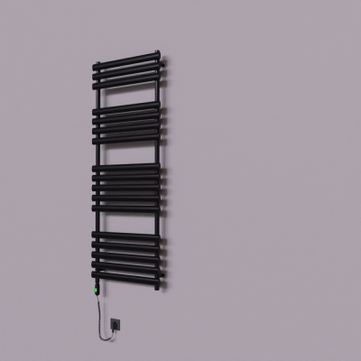 Radiva - Volga Dekoratif Elektrikli Havlupan 600x1600 Siyah (On/Off Düğmeli) 900W (1)