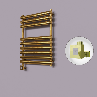 Radiva - Volga Dekoratif Elektrikli Havlupan 600x800 Altın (KTX1 Termostat) 300W