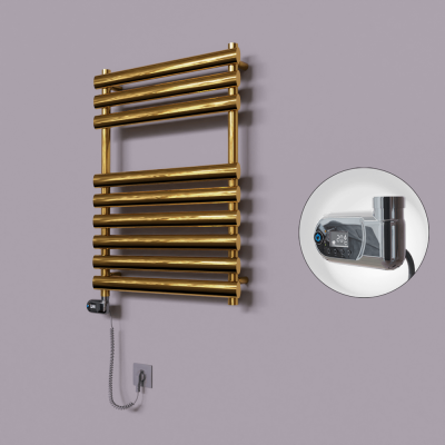 Radiva - Volga Dekoratif Elektrikli Havlupan 600x800 Altın (Thesis Termostat) 300W (1)