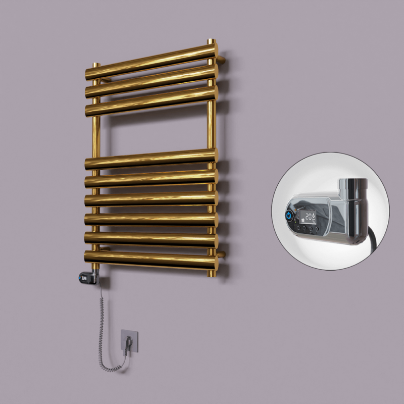 Volga Dekoratif Elektrikli Havlupan 600x800 Altın (Thesis Termostat) 300W - 1VOL06000800K2PE2030